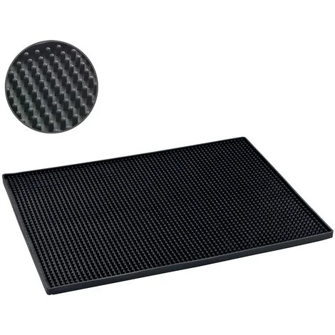 WENKO Tappetino scolapiatti Maxi, TPR, 40 x 1 x 30 cm, Nero
