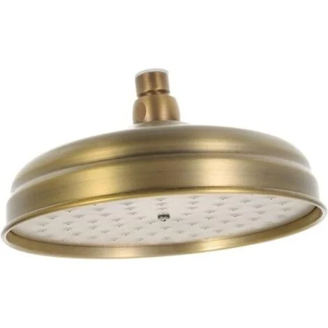 Soffione doccia rotondo in ottone spazzolato anticato, soffione doccia di ricambio per bagno, soffione doccia di grandi dimensioni (standard 1/2 pollice)