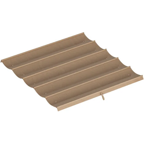 Telo di ricambio per pergola 3 x 3 m, retrattile, con fori di drenaggio dell'acqua piovana, resistente alle intemperie, in poliestere, marrone.
