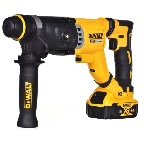 Trapano a percussione DEWALT SDS-Plus XR 18V 5aH Li-ion - 3 Joule - Ø28 mm - in scatola con batteria e caricabatterie - DCH263P1-QW