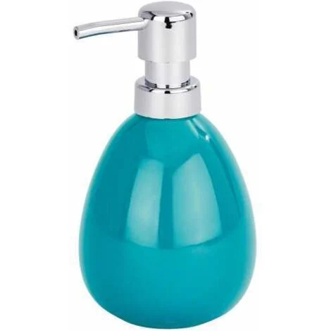 Wenko 22000100 Polaris - Dispenser di sapone in ceramica, 9,5 x 8,5 x 16,6 cm, colore: Petrolio