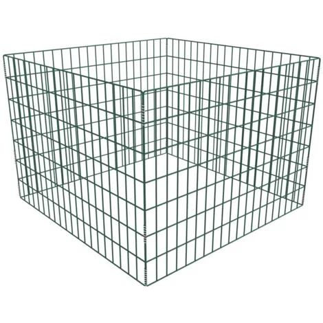 vidaXL Compostiera da Giardino Quadrata a Rete 100 x 100 x 70 cm