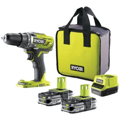 RYOBI R18DD3-215S Avvitatore a batteria 18 V 50 Nm ( 5133003774 ) + 2x batteria 1,5 Ah + caricabatteria + borsa