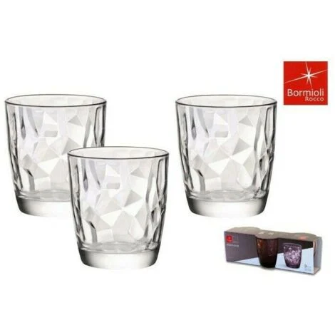 Bormioli Rocco Confezione 3 Bicchieri Acqua Diamond 30,5cl