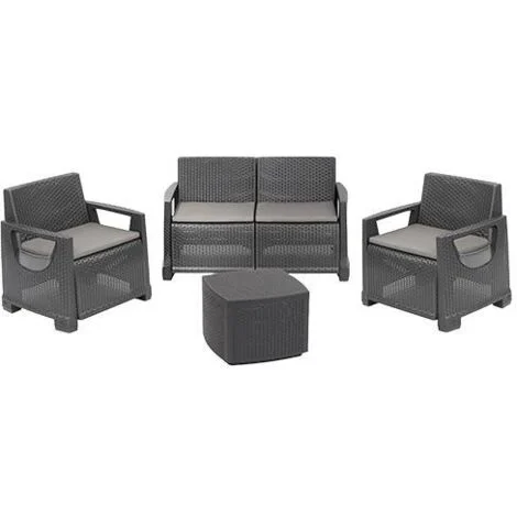 SET RATTAN BELLAGIO ANTRACITE