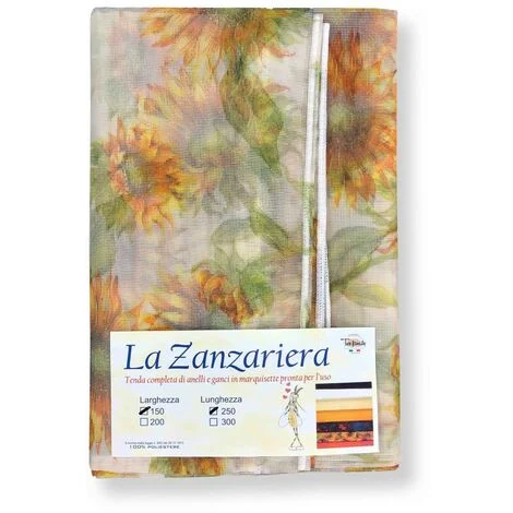 TENDA rete ZANZARIERA da esterno piombata GIRASOLE cm.150X250