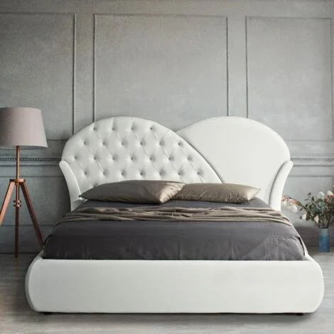 Letto con contenitore Marubi colore bianco