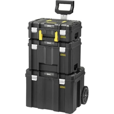 Stanley FATMAX FMST75753‑9 Pro‑Stack Trolley 3‑in‑1, Torretta Mobile con Ruote
