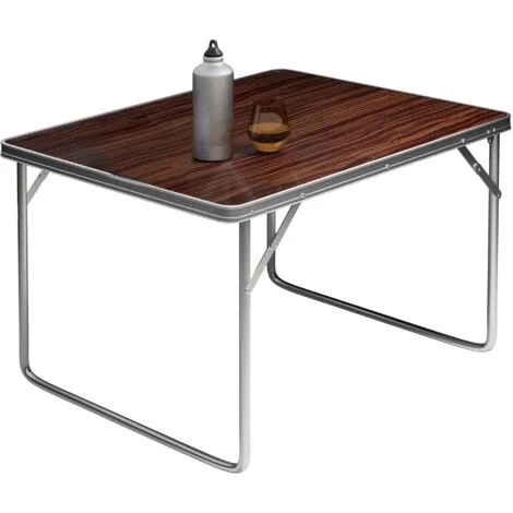 Tavolo da Campeggio Casaria Alu Pieghevole 80x60cm Maniglia Trasporto Leggero Salvaspazio da Esterno