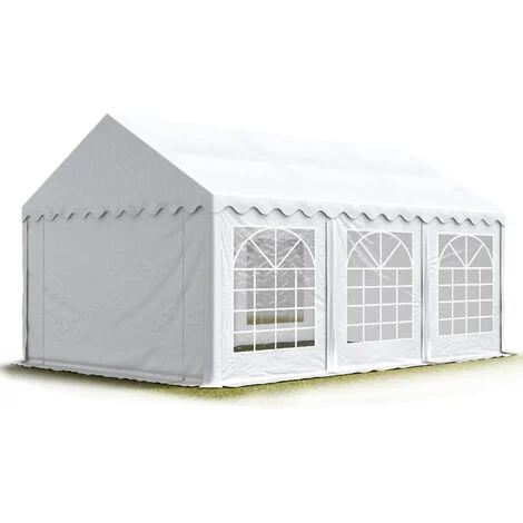Tendone per feste 3x6 m PVC bianco 100% impermeabile Gazebo da giardino Tendone da esterno Tenda party