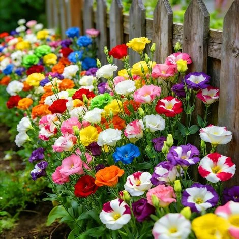 2000 semi misti di lisianthus, adatti alla semina all'aperto, semi perenni da fiore, piante ornamentali da giardino e da appartamento