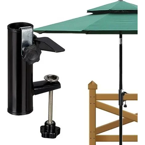 Supporto per ombrellone da balcone, supporto per ombrellone, morsetto per ombrellone da balcone, supporto da tavolo per ombrellone, accessori, fissaggio per balcone, terrazzo o tavolo - Ombrelloni da