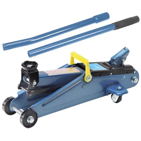 Fervi Cric A Carrello Manuale Blu 2 Ton 135-385 mm in Acciaio Idraulico