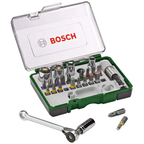 Set da 27 pezzi con assortimento di inserti per avvitare con cricchetto - BOSCH 2607017160
