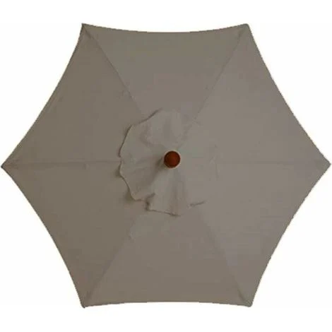 Telo di ricambio per ombrellone - 6 stecche - 3M - Impermeabile - Resistente ai raggi UV - Tessuto di ricambio (3M / 9,8 piedi, kaki)