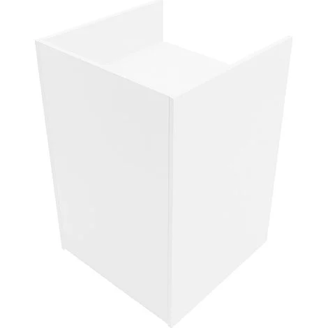 Bancone Cassa da Negozio TB60 Bianco – Mobile Reception Modulabile in MDF con 2 Ripiani Interni, Piano Recessato, Finitura Melaminica 60x90x60cm – Ideale per Boutique e Negozi al Dettaglio