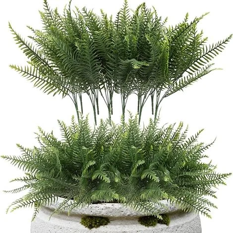 12 Piante di Felce Artificiali per Esterni – Decorazione Duratura per Giardino, Patio, Veranda e Balcone Senza Manutenzione