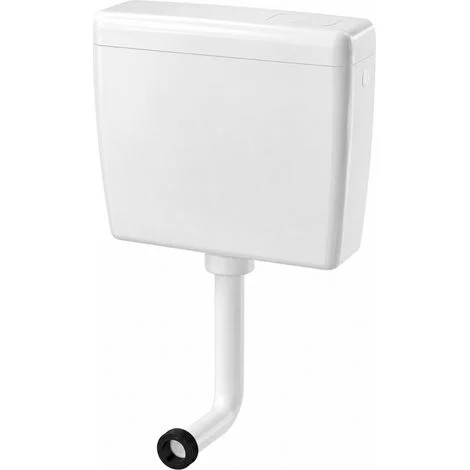 Schläfer 4671101 - Cassetta di Risciacquo Esterna 3-6 litri con doppio tasto e tirante leva bassa media-alta posizione Bianca H 39 x P 12 x L 44,2 cm, Adatta per Wc a Pavimento