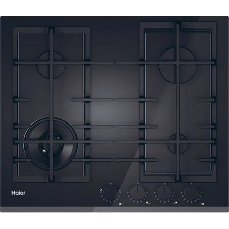 Haier Series 4 HAVG6BF4TB-PB Piano cottura Nero Da incasso 60 cm Gas 4 Fornelli