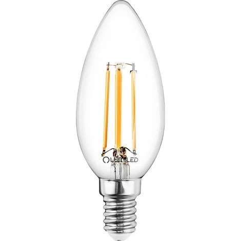 10 lampadine LED E14 a candela B35 7W = 60W 806lm 3000K Luce calda FILAMENTO LUMILED a 360°