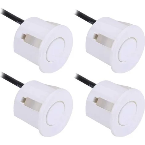 Sensori di parcheggio, 4 pezzi Sensori di parcheggio universali per auto Sensori di assistenza al parcheggio Sensori per assistenza al backup Sonda bianca 22 mm
