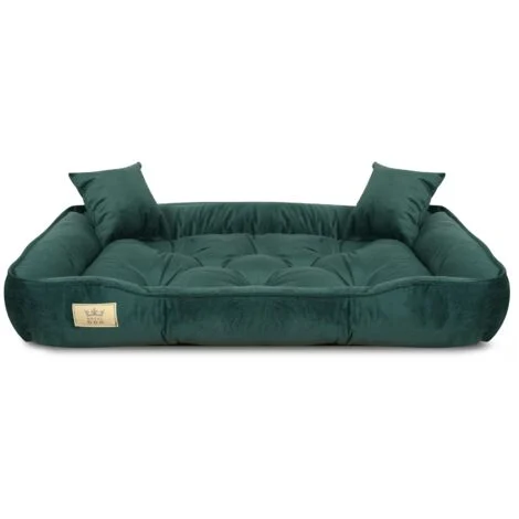 Cuccia/recinto per cani, 130x105 cm, velluto, verde scuro