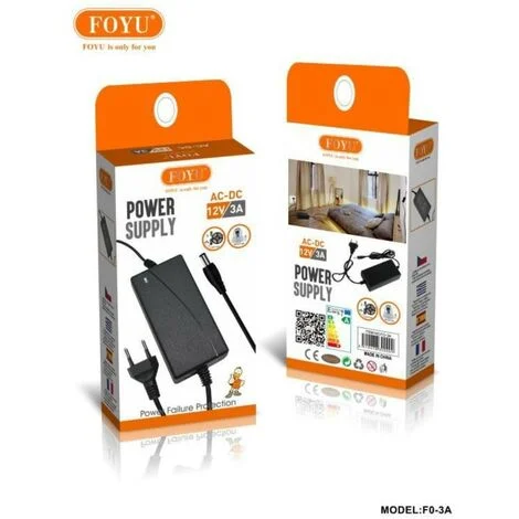 3A Trasformatore con Presa Alimentatore 12V Stabilizzato 24W Per Telecamera