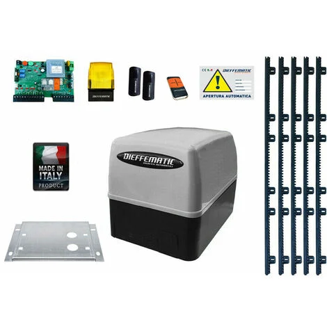 Kit Cancello Scorrevole 230v Kv4 400kg Automazione Automatismo + 5mt Cremagliera