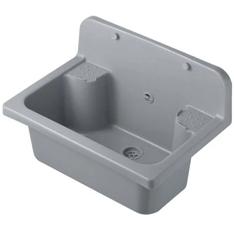 Pilozzo MAXI 55x37 con flangia a muro e griglia - Colore: GRIGIO PIETRA