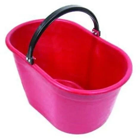 CESTA SECCHIO AGRICOLO CON MANICO DA 20 LT PER ALIMENTI RACCOLTAOVALE MANICI PLASTICA NERA DF 8410670
