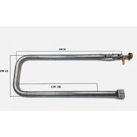 BRUCIATORE PER BARBECUE PIETRA OLLARE FAI DA TE CM 50 GAS METANO A 4
