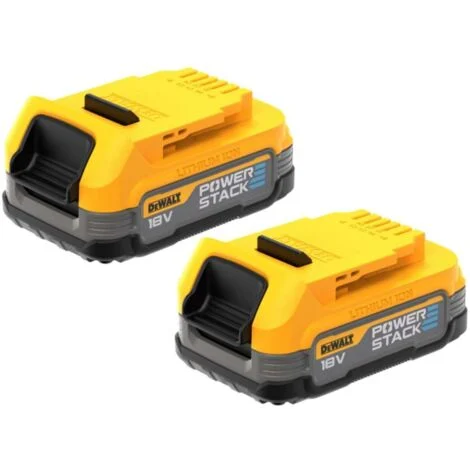 2 Batterie 1,7 Ah 18V DEWALT POWERSTACK DCBP034-XJ Li-Ion