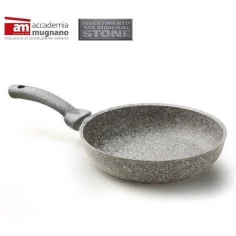 Padella Antiaderente Pietra 22 cm Antigraffio CUORE DI PIETRA Accademia Mugnano