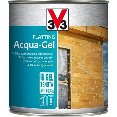 flatting acqua-gel, colore noce chiaro - 0,75 litri