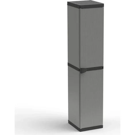 Armadio in PVC per Esterno Modulare con Ripiani da Balcone Giardino