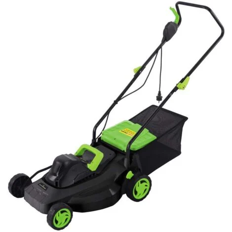 Supherba Rasaerba Elettrico da Giardino Nero e Verde 1700W Taglio 40 cm Cestello 35 L SH1700