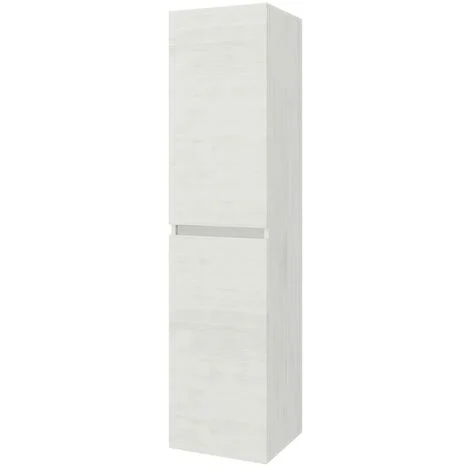 Pensile bagno sospeso bianco venato H 136 cm ante reversibili soft-close Easy