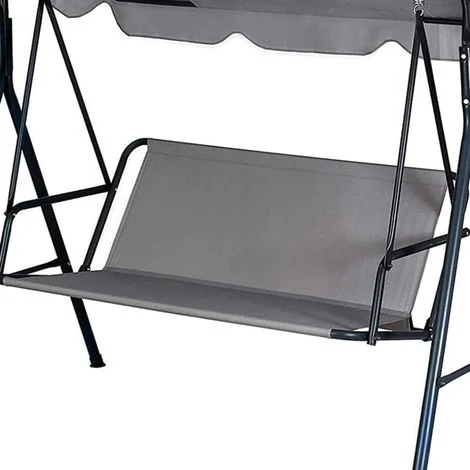 Telo di ricambio 900D per altalena da giardino 85 x 96 cm, telo impermeabile per sedile di altalena da giardino a 2/3 posti, grigio