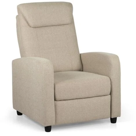 Poltrona reclinabile manuale 77x93x103 color sabbia - Marta