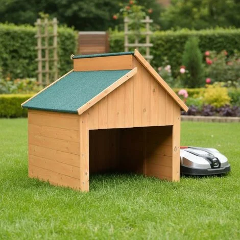 Garage robot da prato Garage Tettoia robot falciante Carport Mover Tosaerba Tosaerba Capannone da giardino Garage in legno Tosaerba Protezione UV Shelter