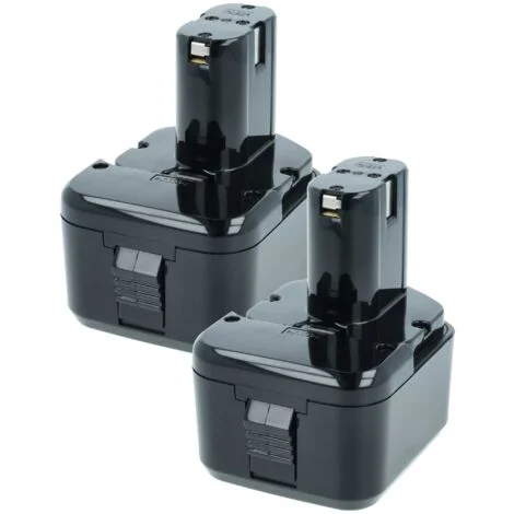 vhbw 2x batteria compatibile con Hitachi DS12DVF3, DS 12DVF3, DW18D, DW 18D, FDS12DVC attrezzi da lavoro (2100 mAh, NiMH, 12 V)