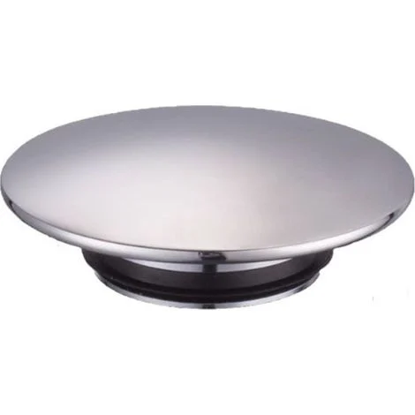 Ricambio tappo tondo per piletta click-clack in ottone cromatoTecom