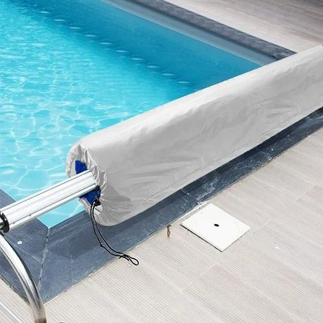 Copertura impermeabile 190T per piscina fuori terra – 550 x 96 cm – Grigio scuro – Resistente ai UV, impermeabile e anti-strappo-lsw