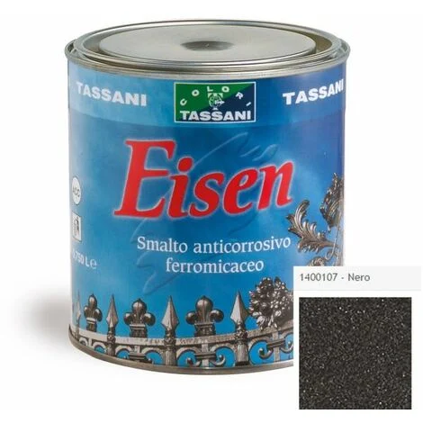 EISEN SMALTO ANTIRUGGINE FERROMICACEO TASSANI Nero G.Fine,0.75 lt