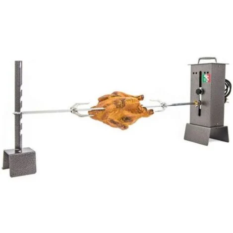 GIRARROSTO ELETTRICO A MOTORE CON SPIEDO PER CAMINO E BARBECUE REGOLABILE (28867)