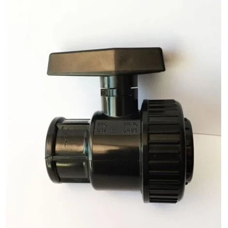 VALVOLA SFERA PVC ARRESTO TUBO IRRIGAZIONE POLIETILENE F.F. 1" PN 16 (21671)