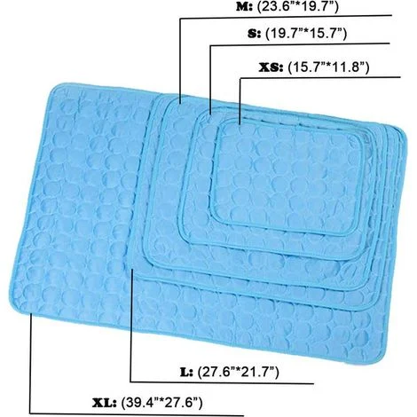 Tappetino rinfrescante lavabile in seta di ghiaccio per cani, tappetino estivo per dormire con fondo impermeabile per animali domestici (XL, 100 x 70 cm)