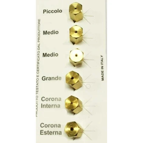 6 UGELLI PASSO 6 MBINIETTORI KIT A GAS METANOCUCINE GAS PIANI COTTURA 2 ME