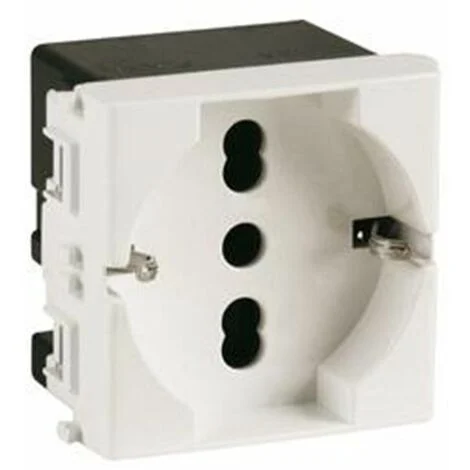 Presa Schuko Bticino Matix Compatibile 16A Bianca Spina Tedesca C2208