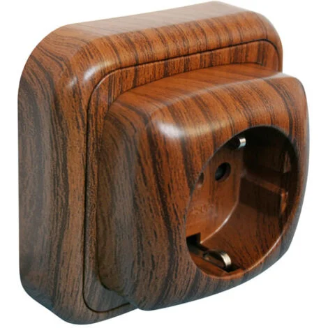 Presa di superficie Schuko Base 16A WOODEN